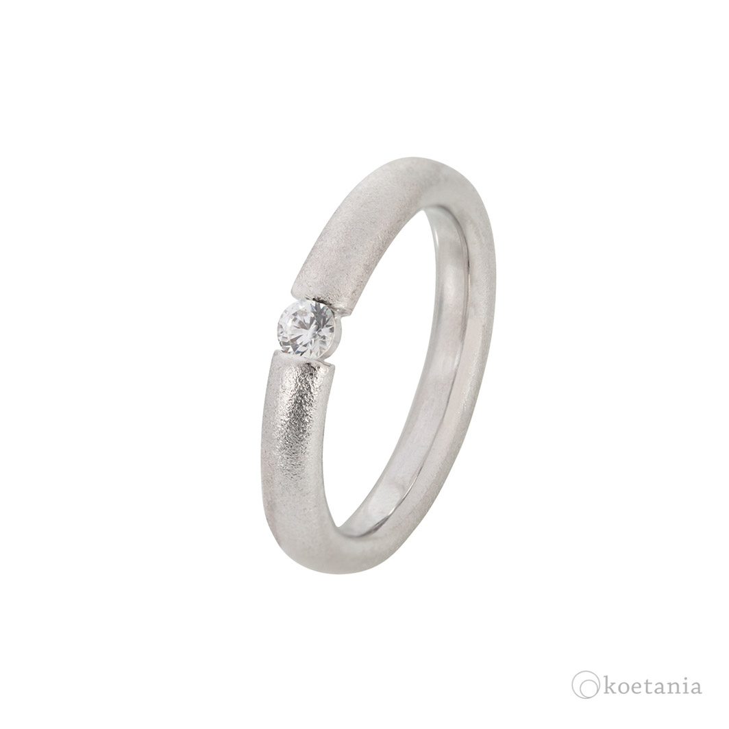 Alianza de boda forjada y personalizable diamante