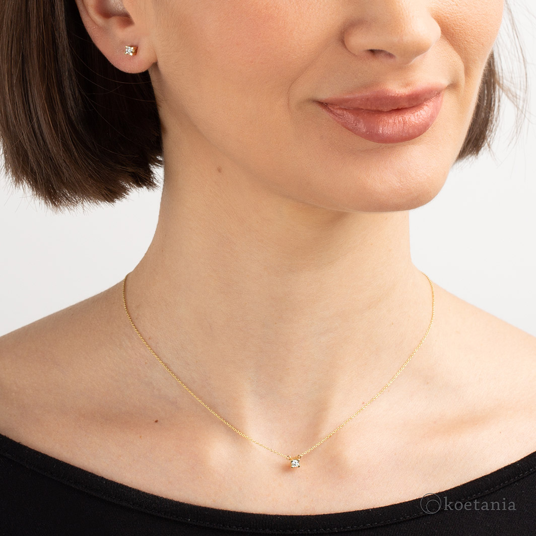 Pendientes Square Diamante 2,7 0,08ct - Imagen 2