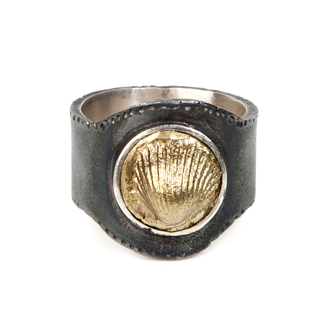 Anillo Barcino Familias sello L3 concha - Imagen 2
