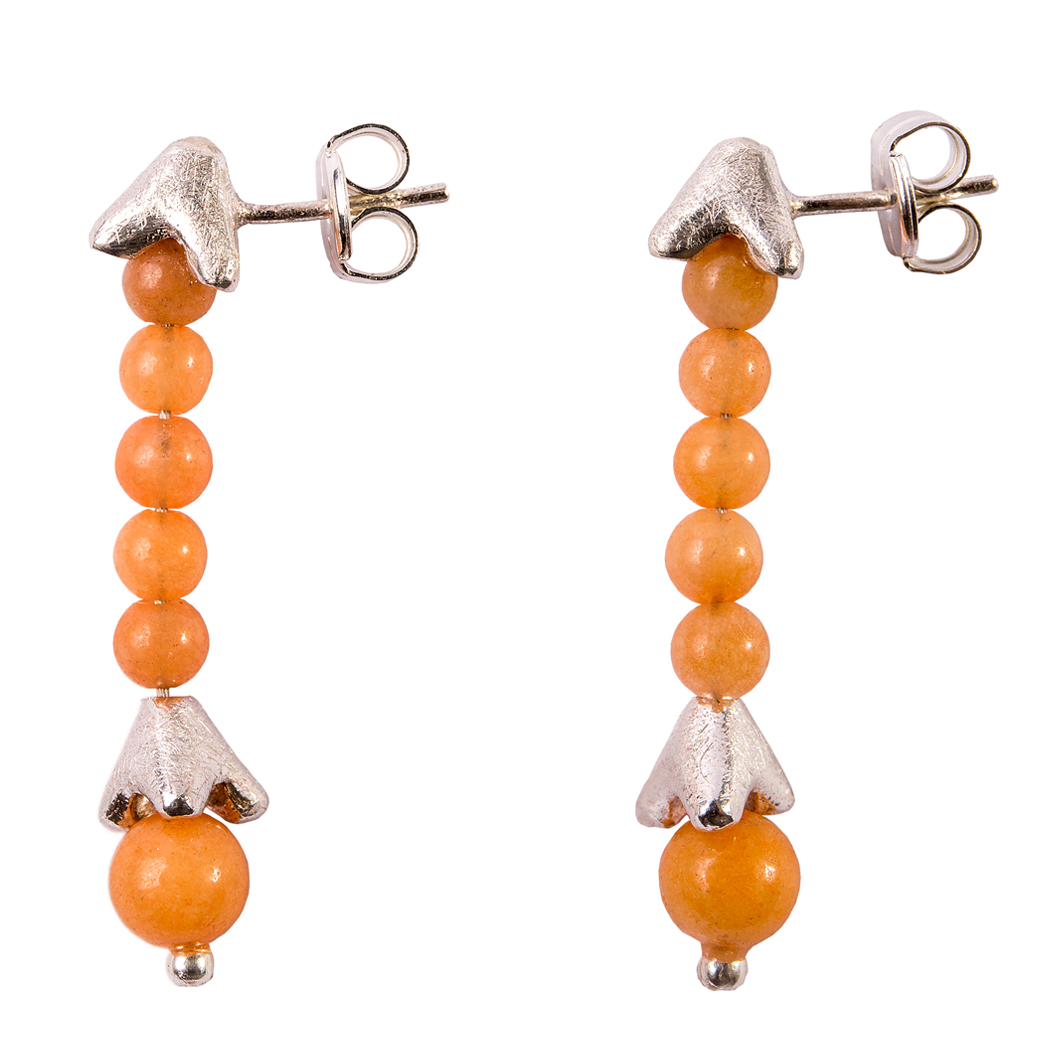 Pendientes largos Cactus naranja - Imagen 2