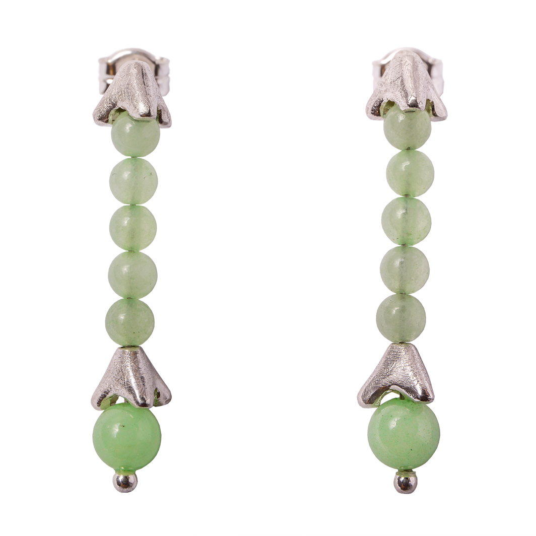 Pendientes largos Cactus verde