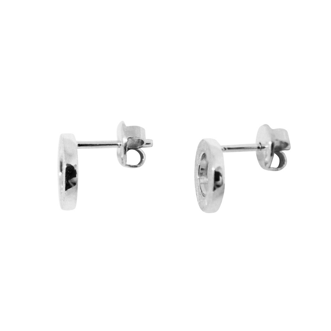 Pendientes oro blanco de 18kt - Imagen 2
