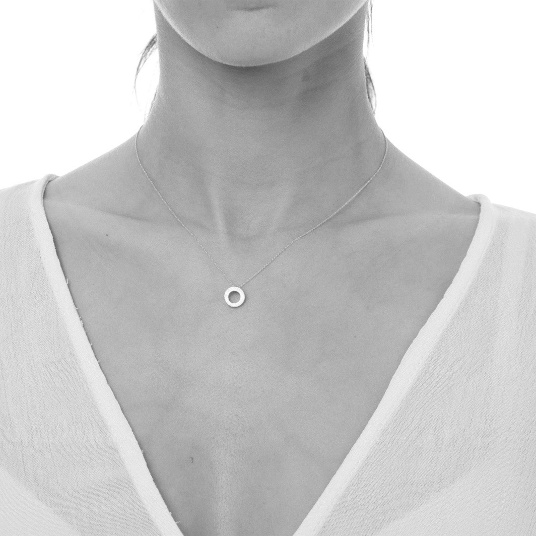 Collar oro blanco de 18kt - Imagen 2