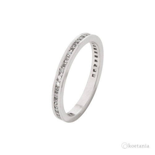 Alianza entera de diamantes 13mm
