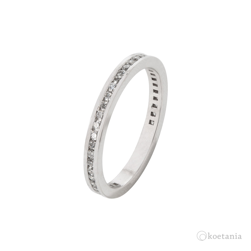 Alianza entera de diamantes 13mm