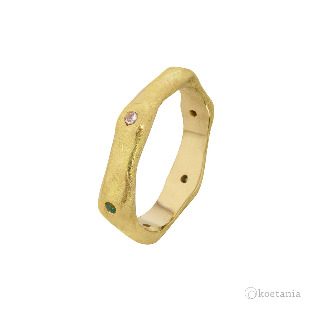Anillo de compromiso Gorgonia 3 diamantes