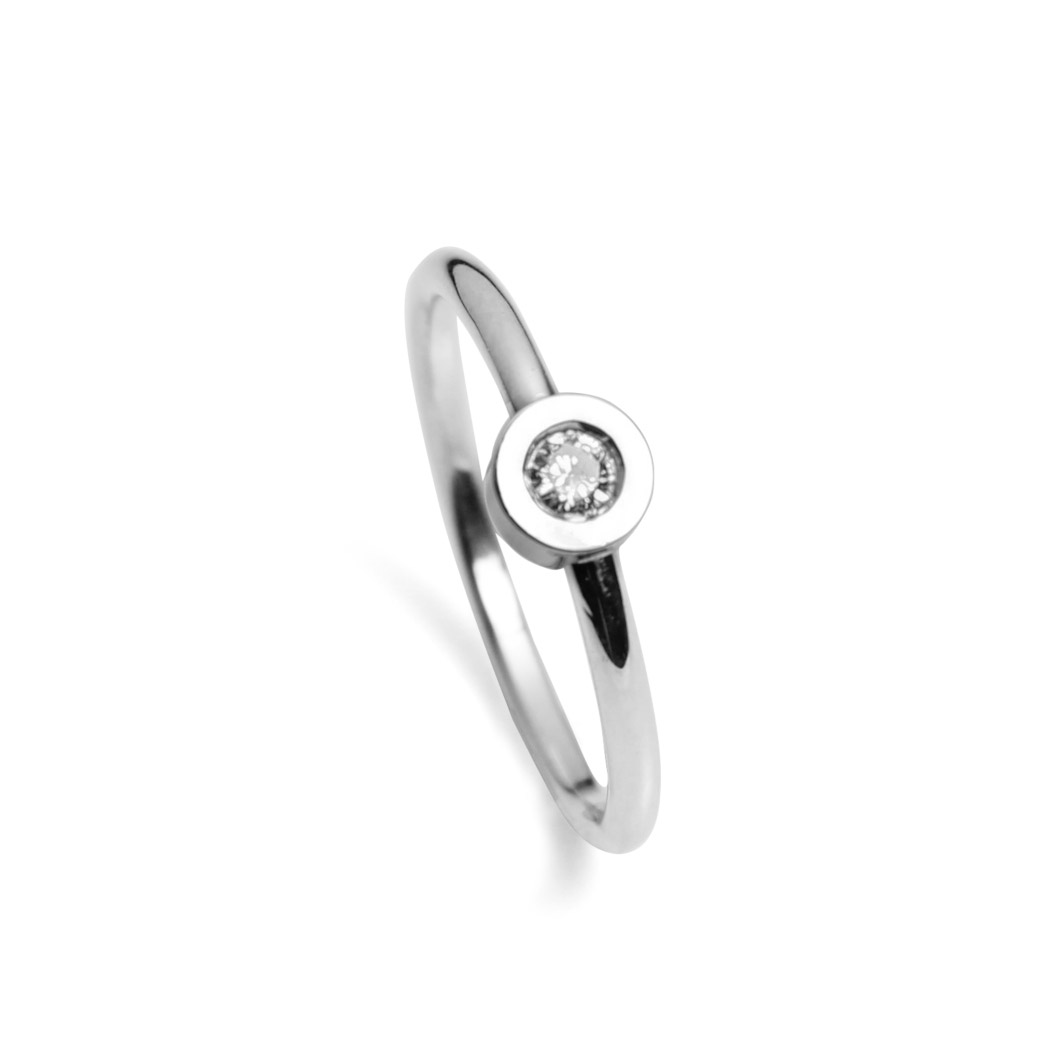Anillo Cergeom Diamante 2,7mm 0,08ct - Imagen 3