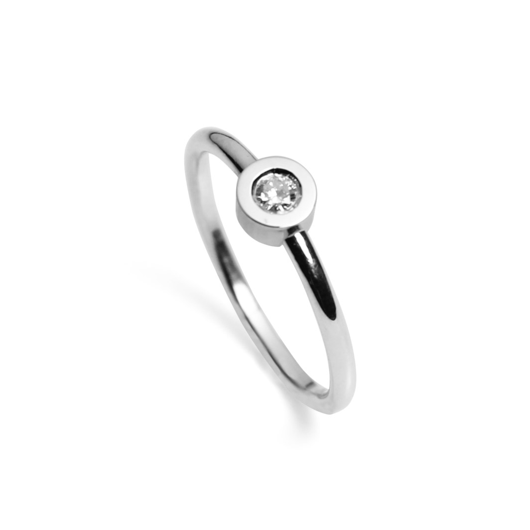 Anillo Cergeom Diamante 2,7mm 0,08ct - Imagen 4