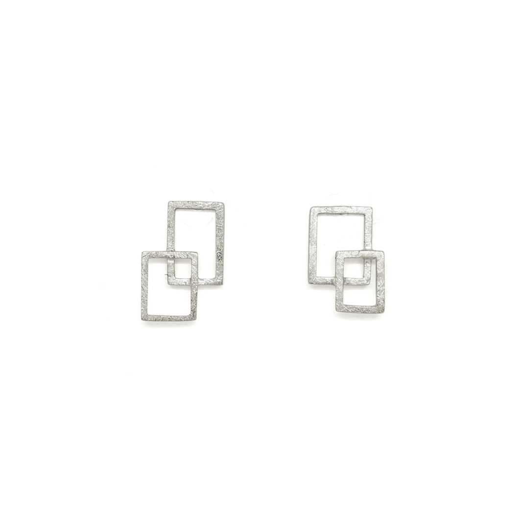 Pendientes botón Espais de plata