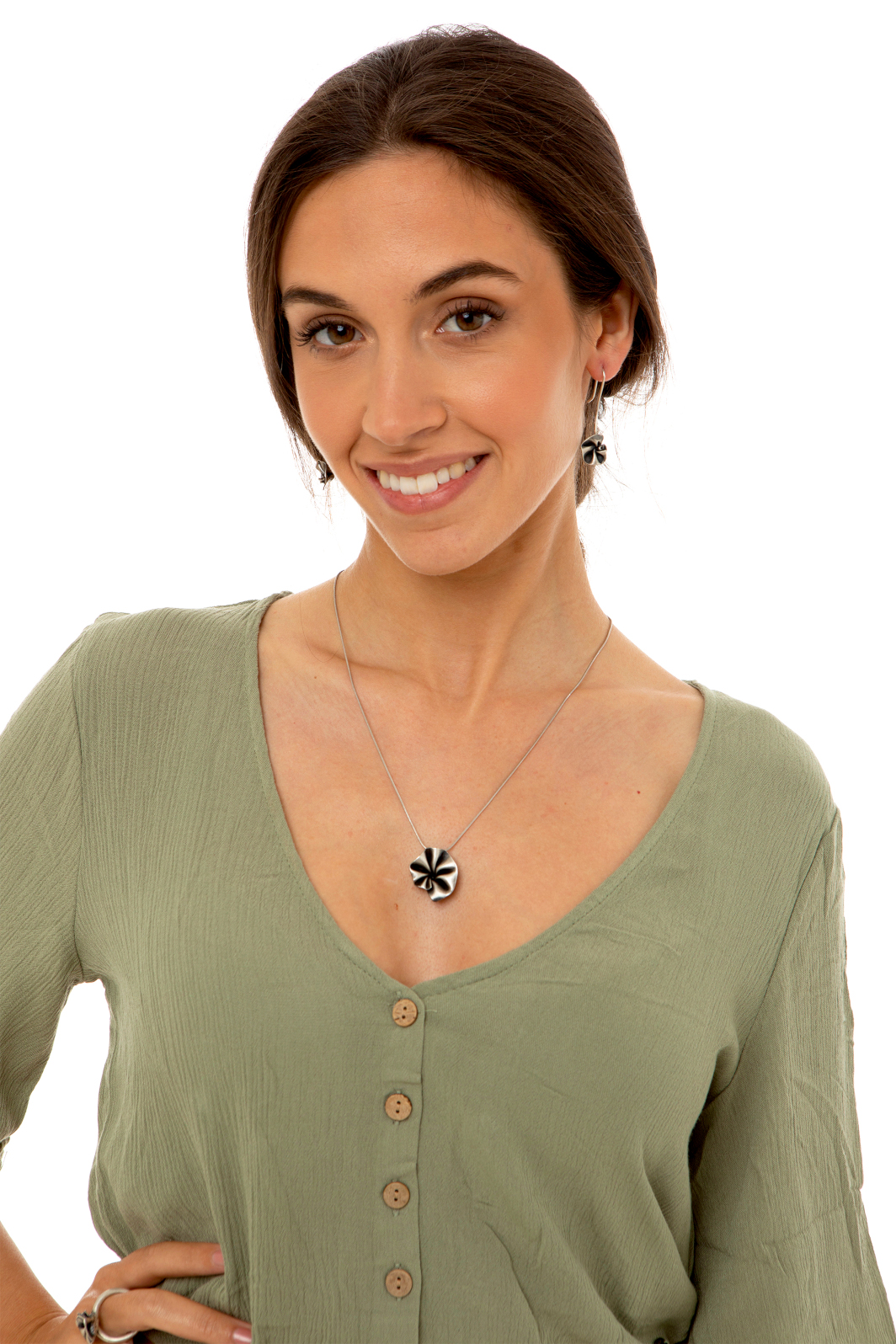 Collar flora colgante grande - Imagen 2