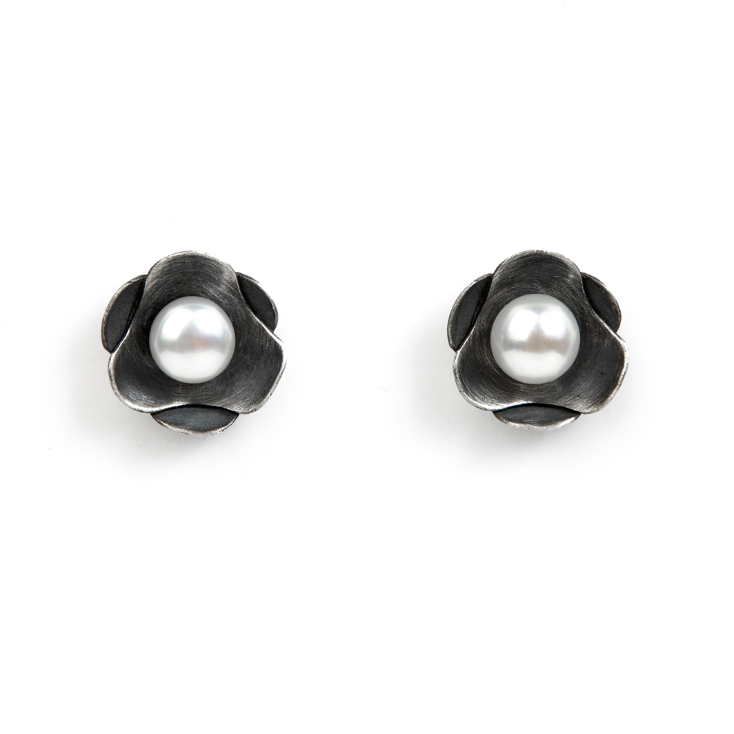 Pendientes botón Flor