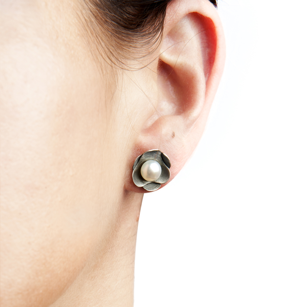 Pendientes botón Flor - Imagen 3