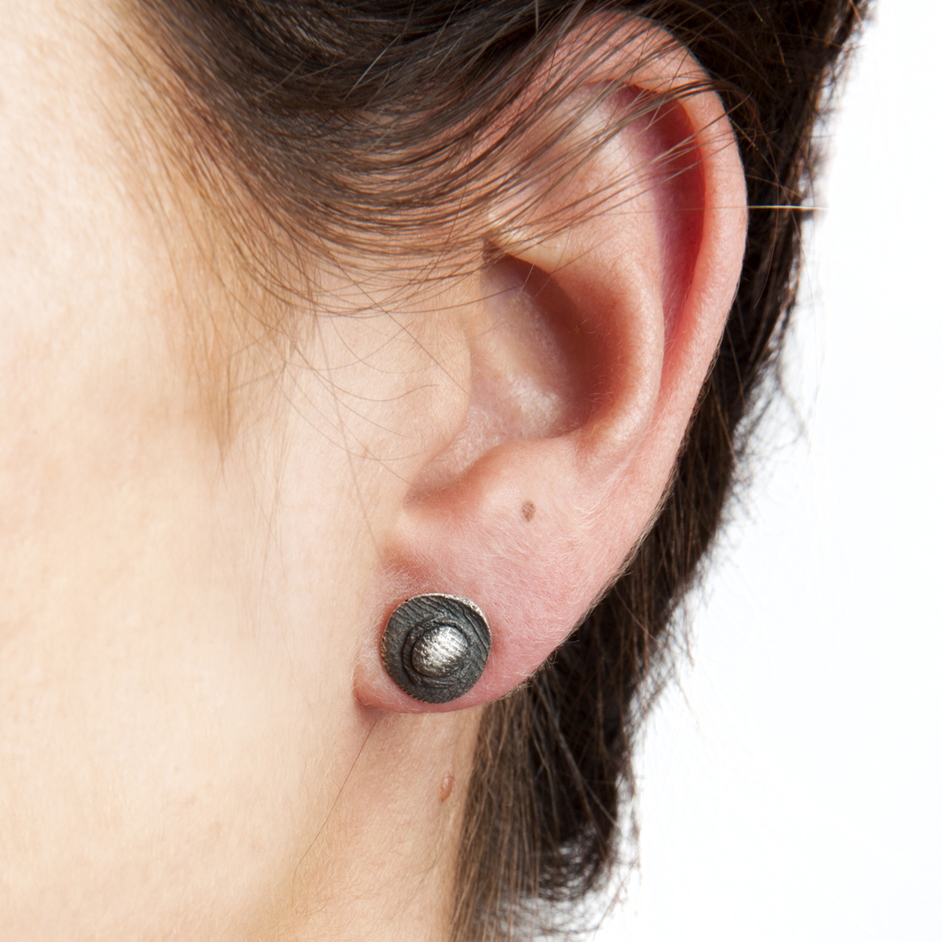 Pendientes botón Macaret redondos - Imagen 2