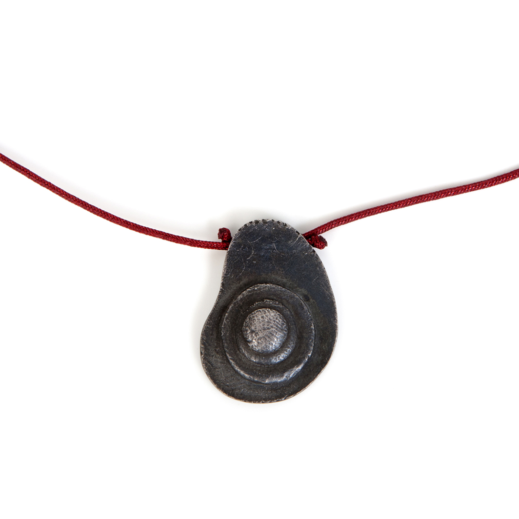 Collar textil Macaret granate - Imagen 2