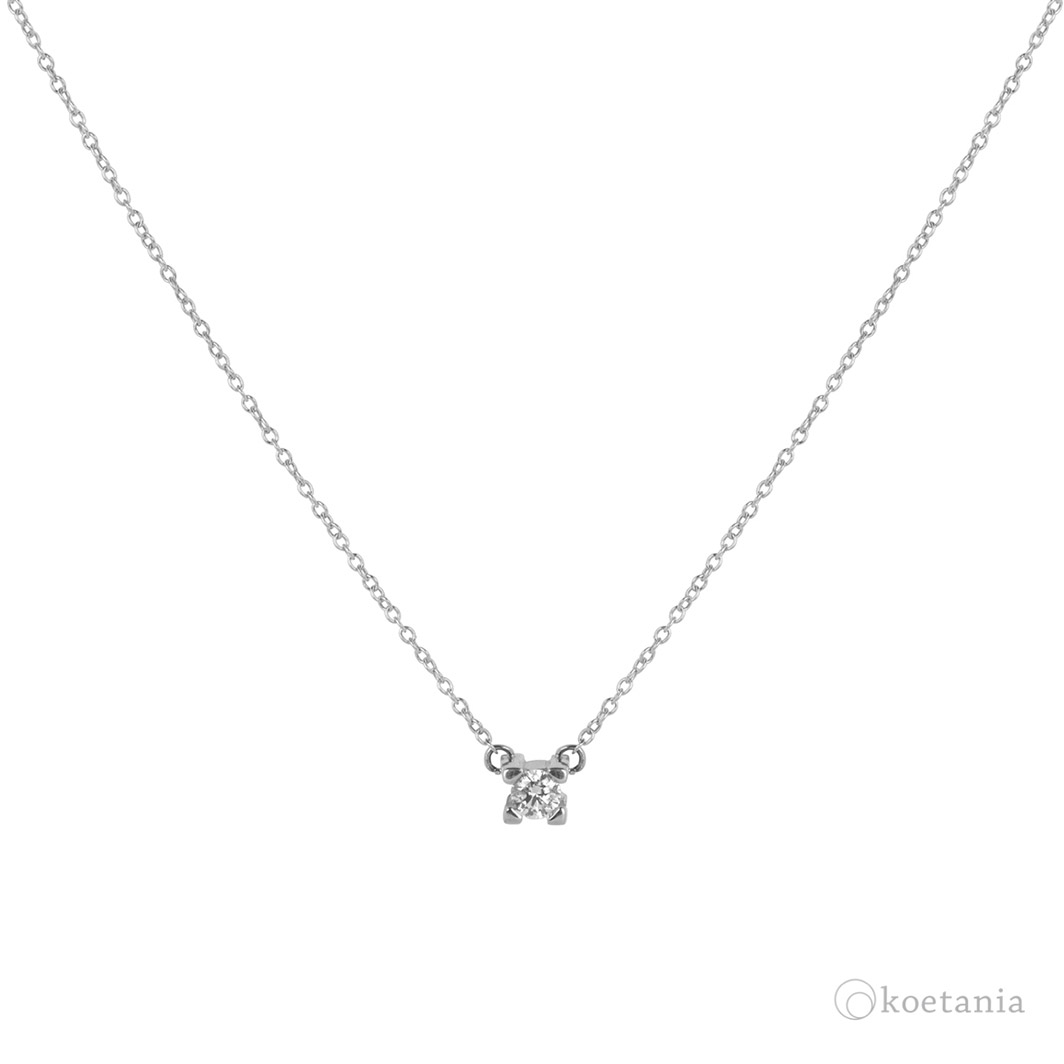 Colgante gargantilla Square Diamante 2,7mm 0,08ct cadena 2gr - Imagen 2
